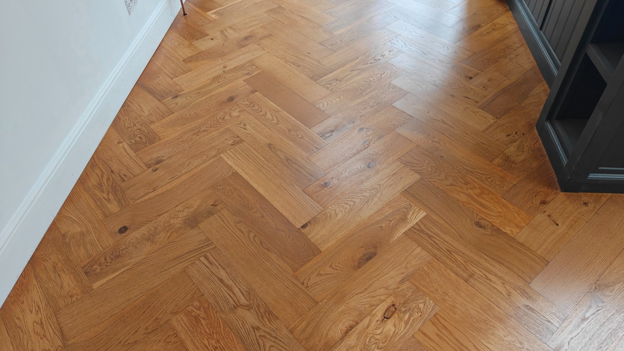 Herringbone Flooring Restoration - Wimbledon