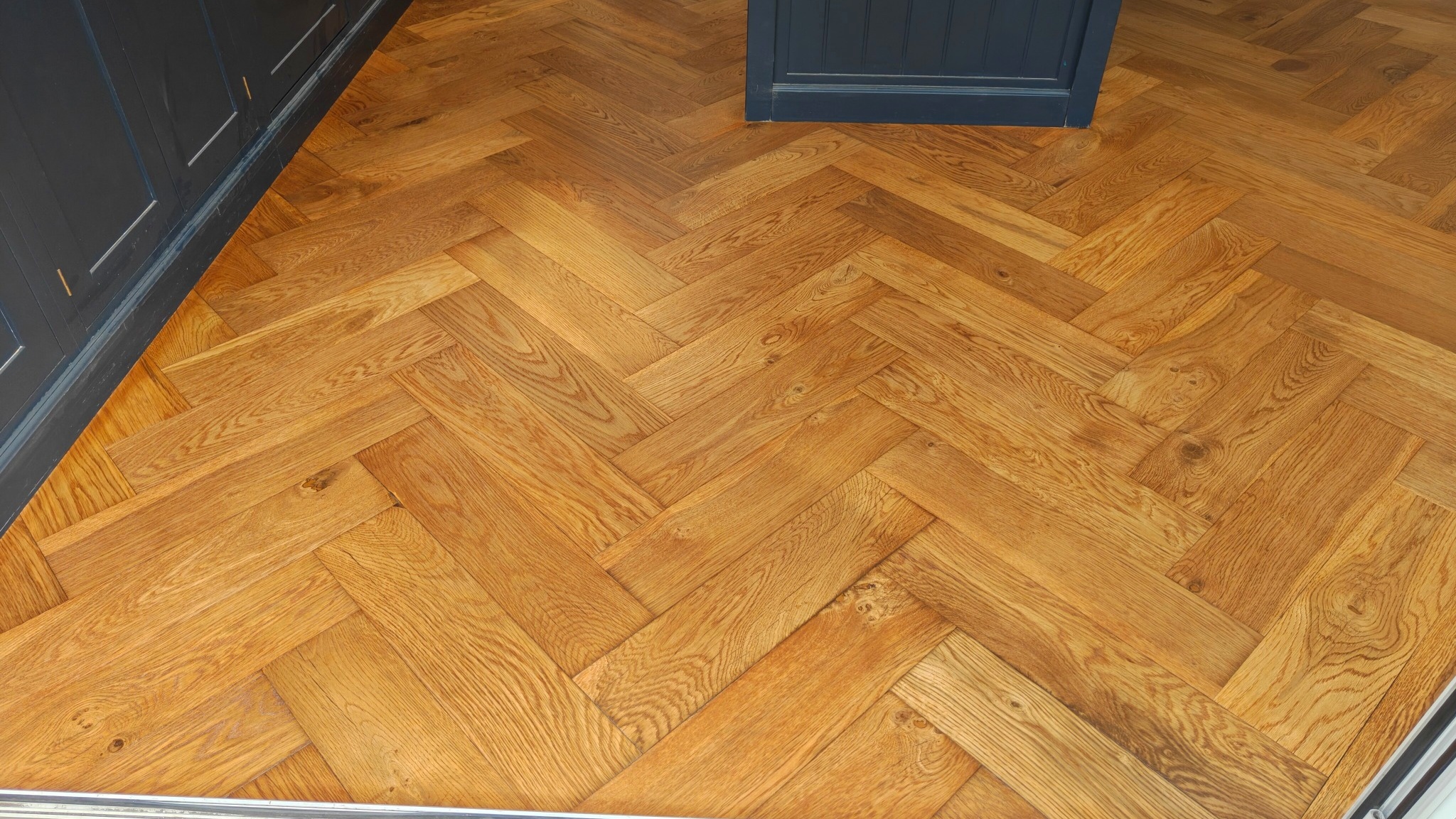 Herringbone Flooring Restoration - Wimbledon