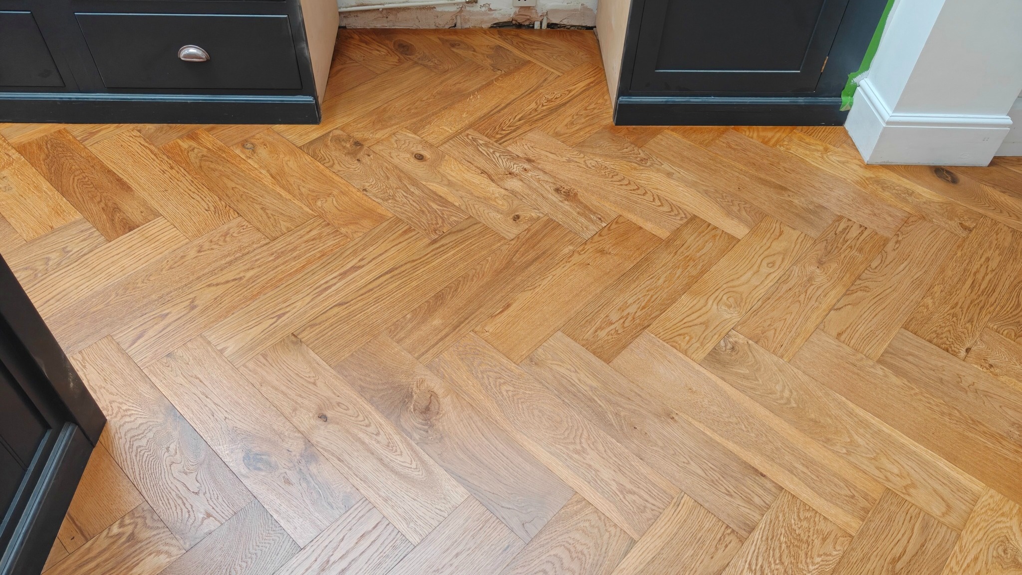 Herringbone Flooring Restoration - Wimbledon