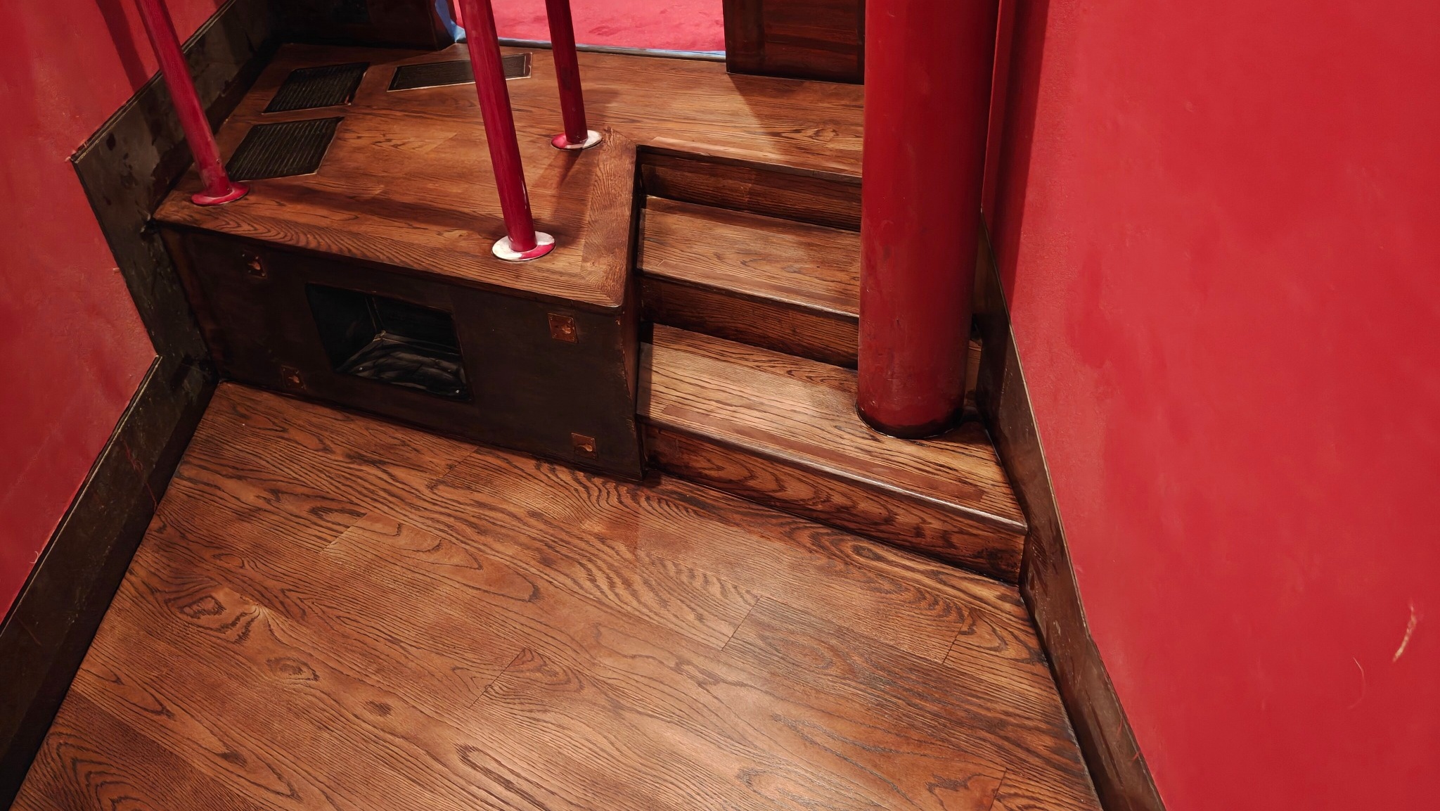 Restored Area of a Wooden Flooring in The Royal Opera House - Central London