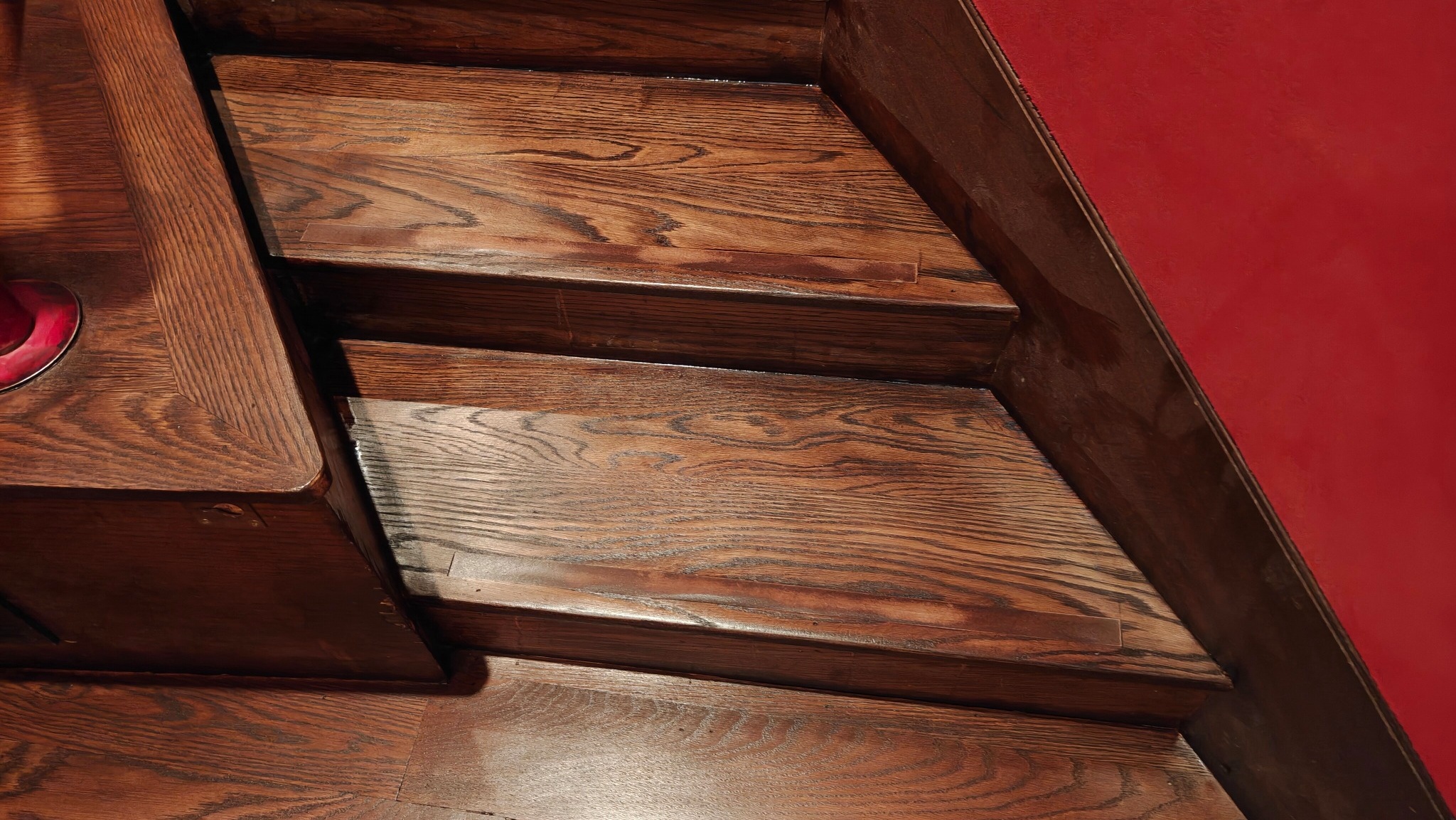 Restored Area of a Wooden Flooring in The Royal Opera House - Central London