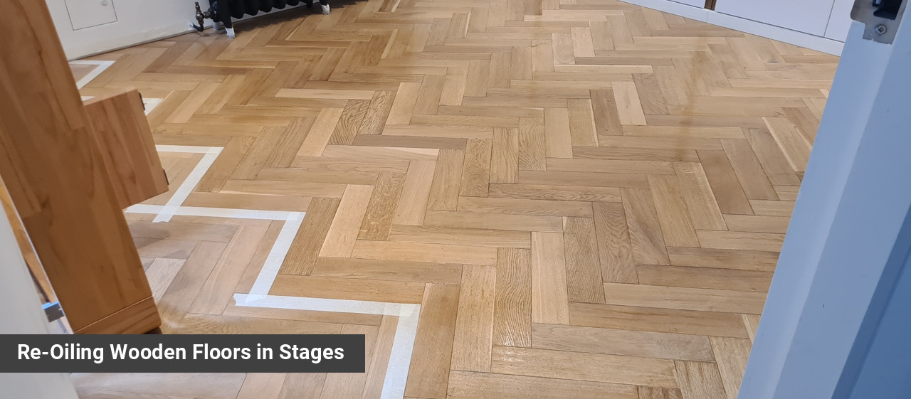 Re-Oiling Wooden Floors in Stages