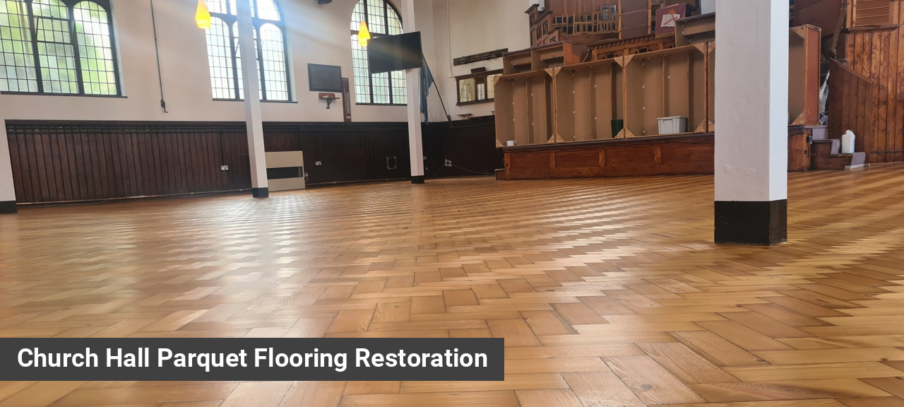 Church Hall Parquet Flooring Restoration