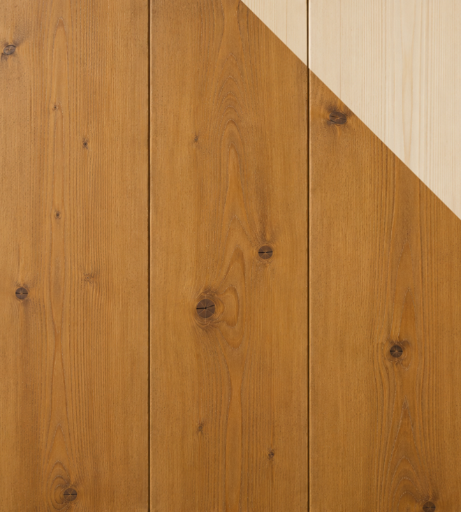 Floorboards Stained with Morrells Antique Pine colour