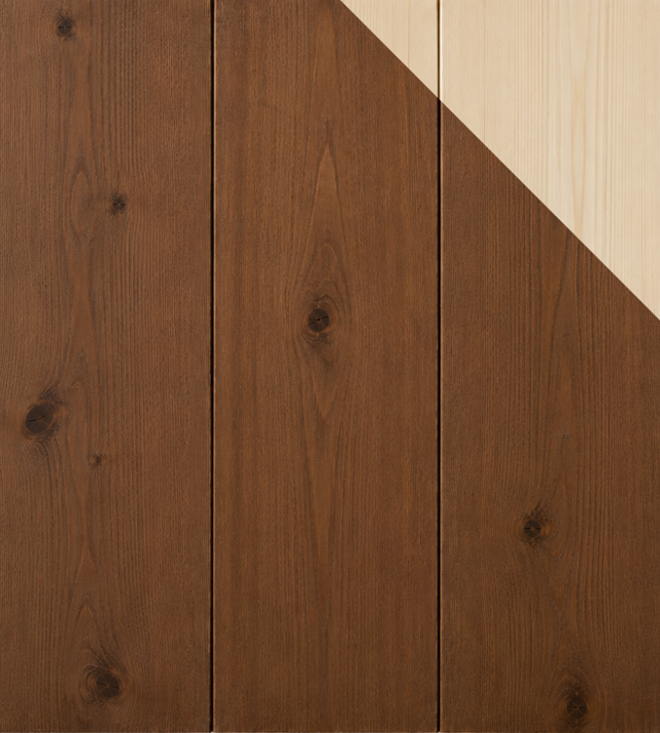 Floorboards Stained with Morrells Walnut colour