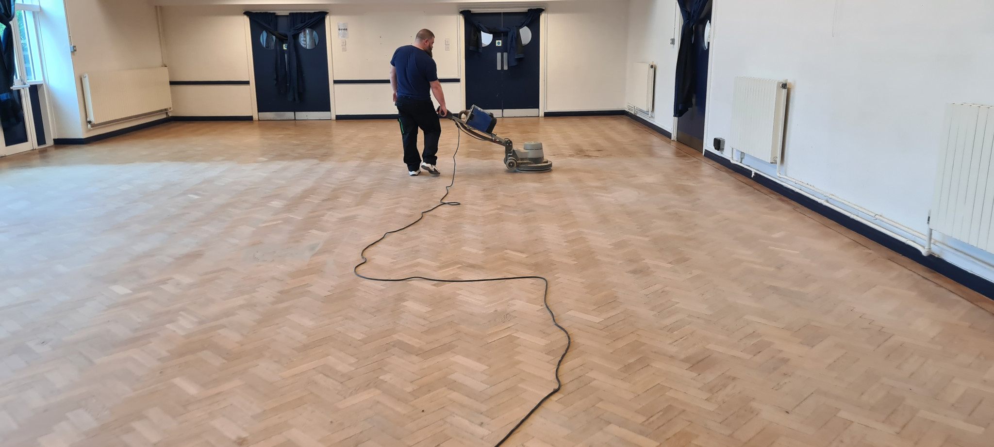 Professional finishing of Junckers wooden floors