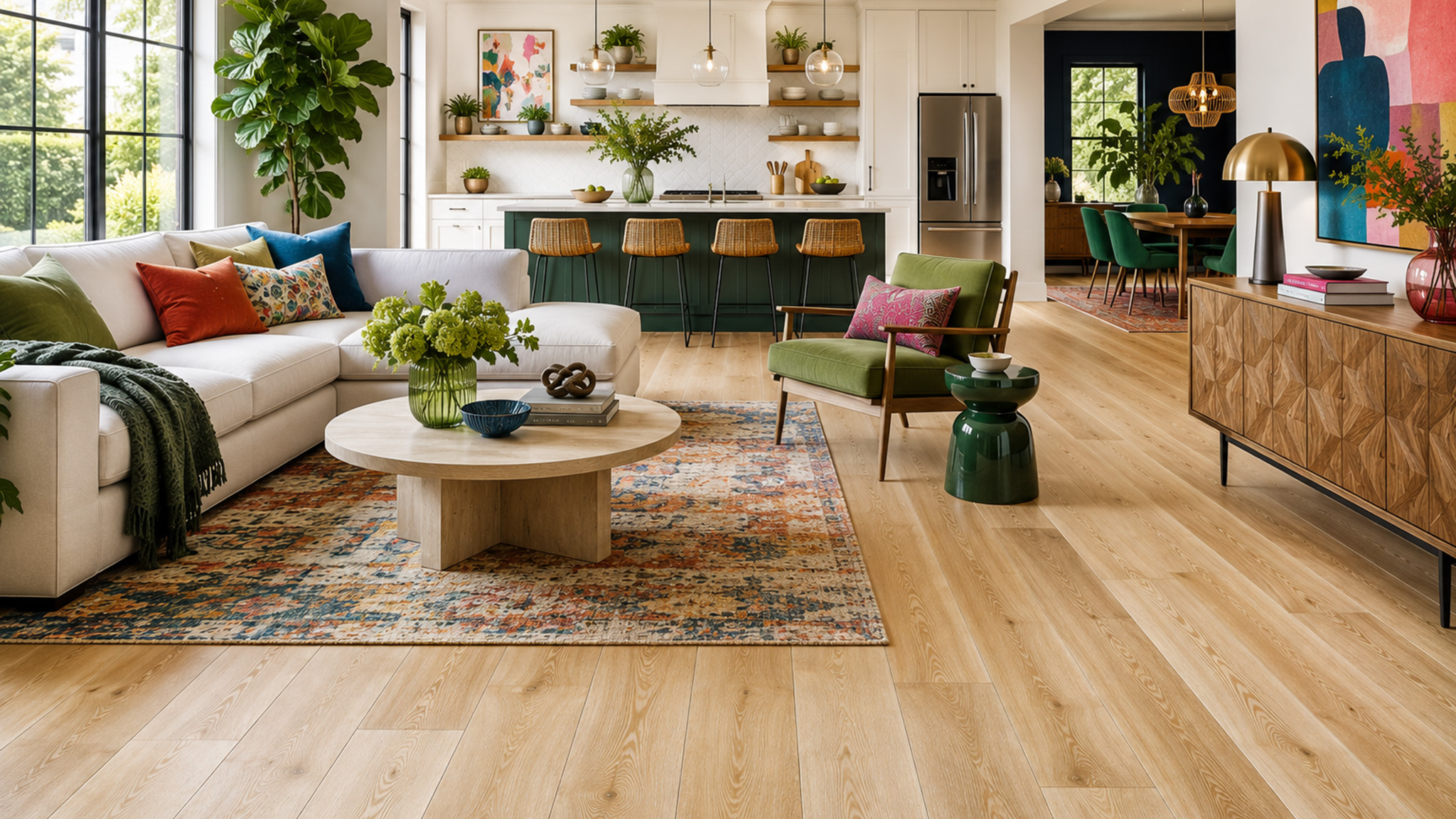 bright flooring with eye catching interior
