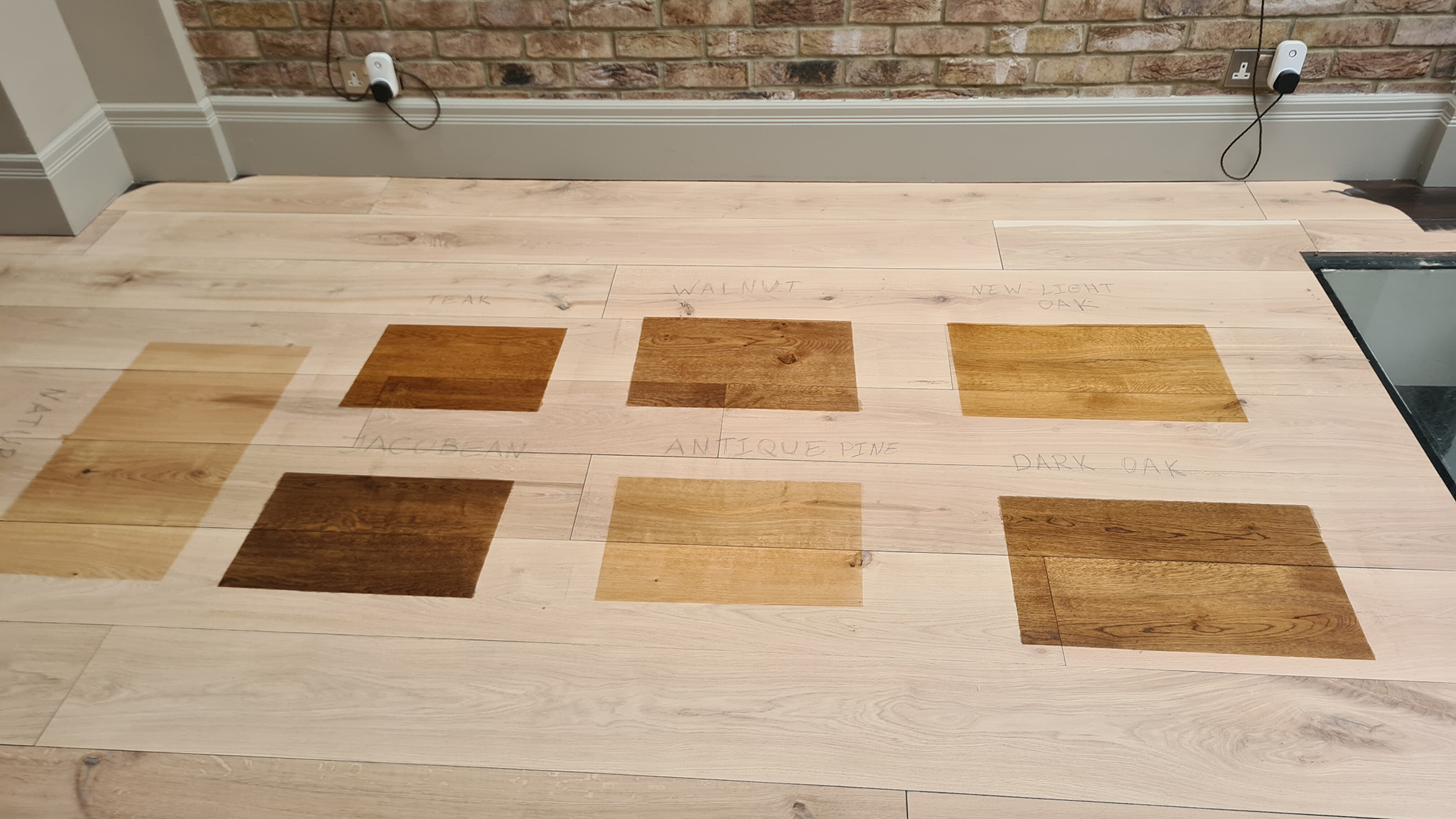 Wood floor staining