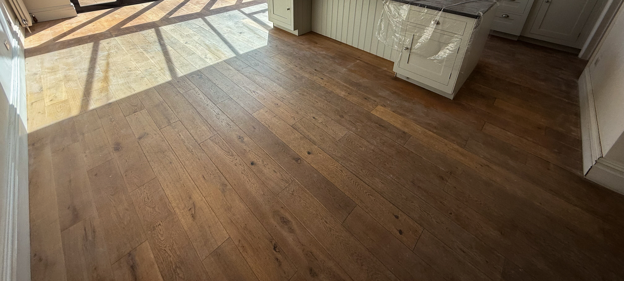 Before the floor restoration