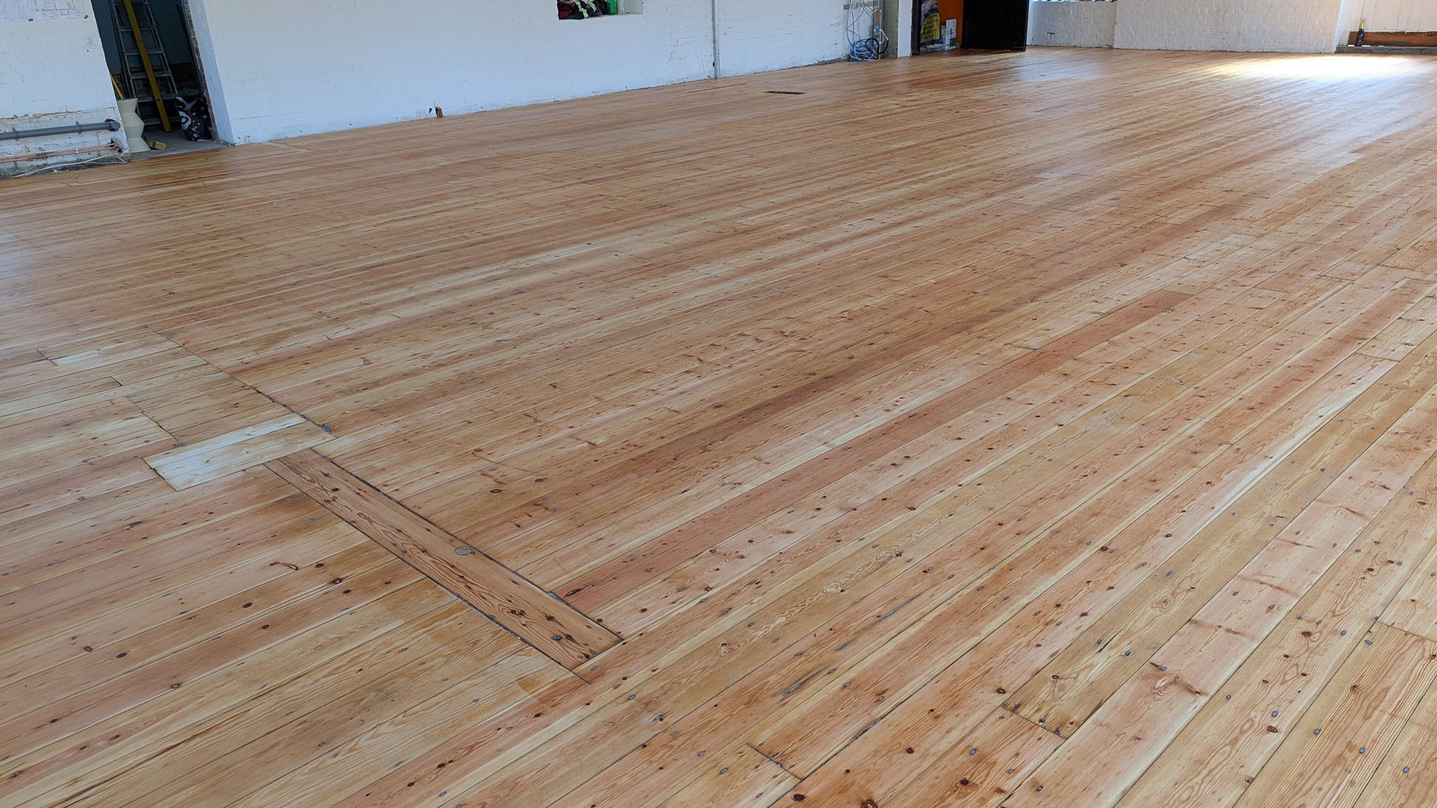 Office Pine Floorboards Restoration