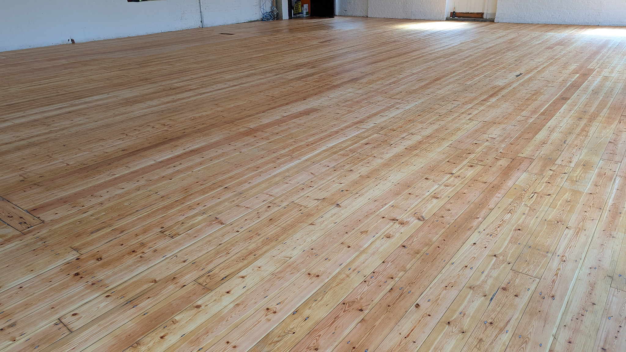 Office Pine Floorboards Restoration