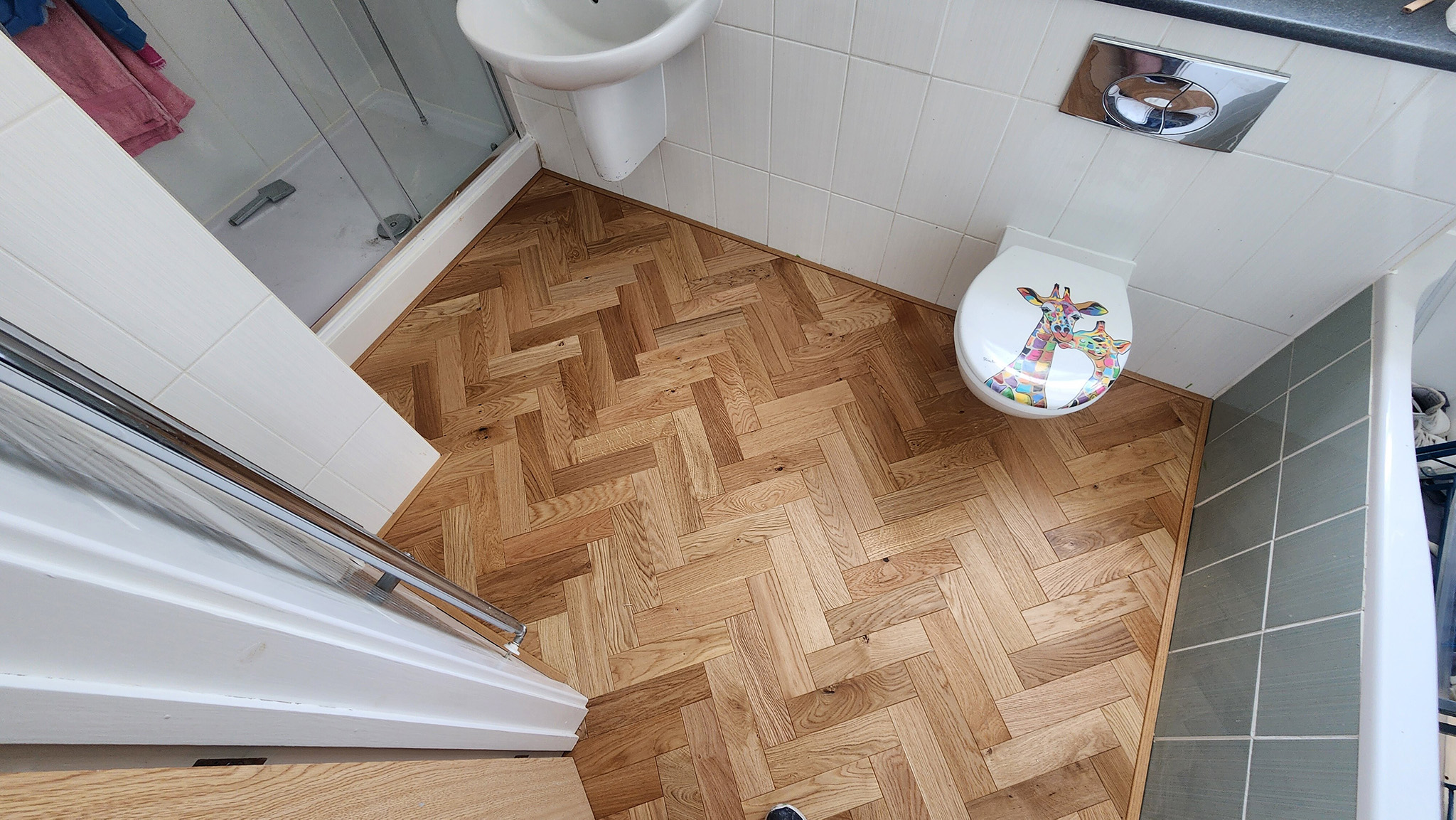 Timbercraft Herringbone Engineered Oak Parquet Flooring Fitting