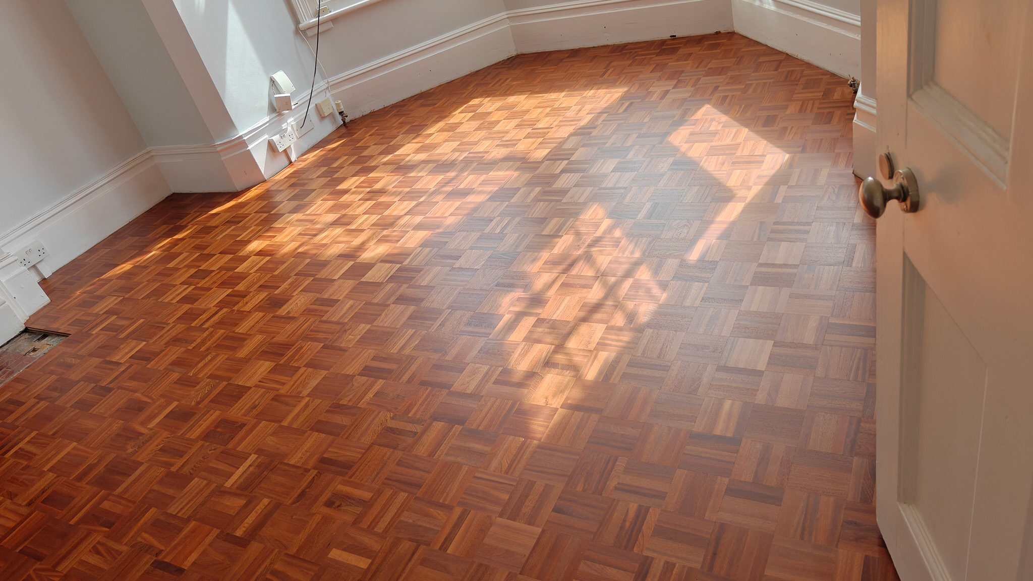 Mosaic Mahogany Parquet Fingers Installation in Southgate, N14