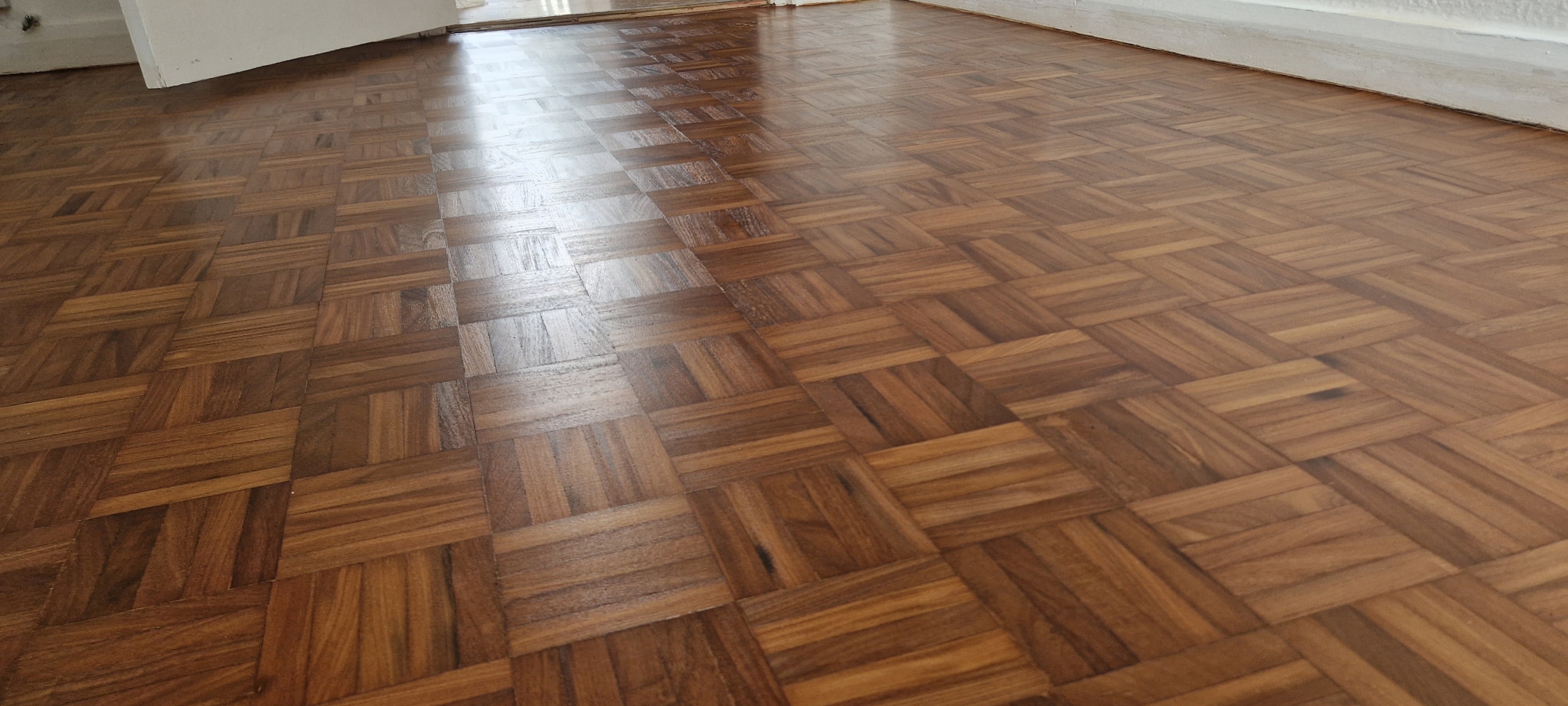 Restoration of Teak Parquet Flooring