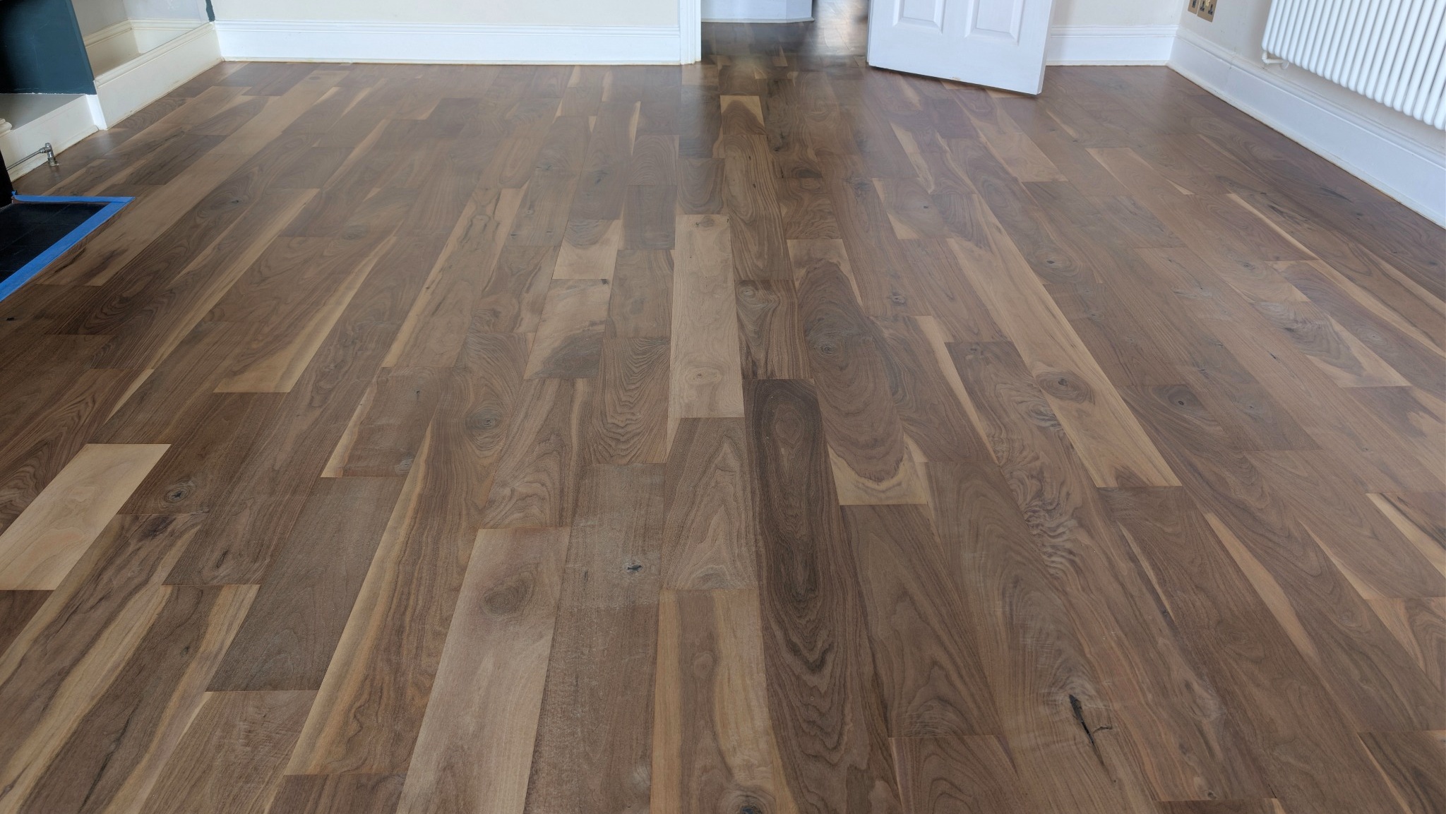 Restoration of a Walnut Engineered Wooden Flooring